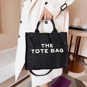 Photo 1 of  Women Tote Bag Large Shoulder Bag Fashion Crossbody Bag Large capacity vintage letter canvas tote bag 