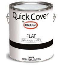 Photo 1 of  Glidden Quick Cover Interior Latex Paint Flat White 1 Gallon 