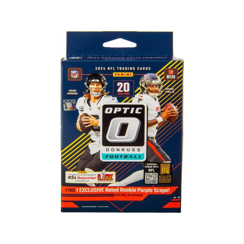 Photo 1 of 2024 Panini Donruss Optic NFL Football Trading Cards Hanger Box 