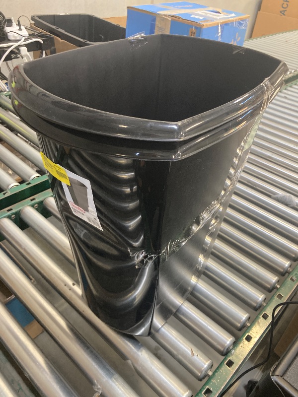 Photo 1 of PACK OF 2, Sterilite 10 Gal. Rectangular Wastebasket Plastic Black 