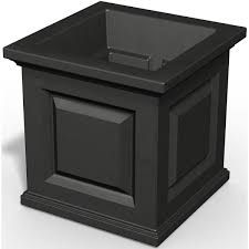 Photo 1 of 16"W x 16"D x 16"H Nantucket Planter Box, Black