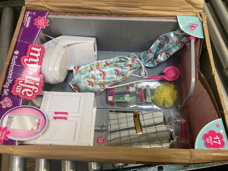 Photo 1 of My Life as Complete Plastic Bathroom Play Set for 18” Dolls - White 