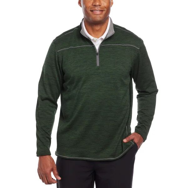 Photo 1 of Pebble Beach Men's Quarter Zip Jacket, GREEN, SIZE S