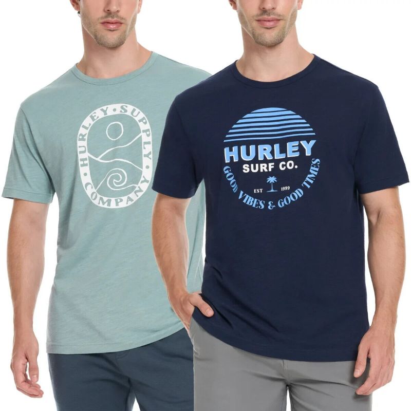 Photo 1 of HURLEY MEN'S GRAPHIC TEE 2PK, SIZE L