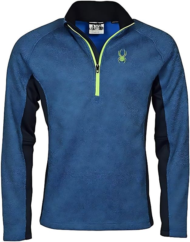 Photo 1 of SPYDER Men's Outbound 1/2 Half Zip Midweight Core Sweater Blue Fleece jacket, SIZE XXL