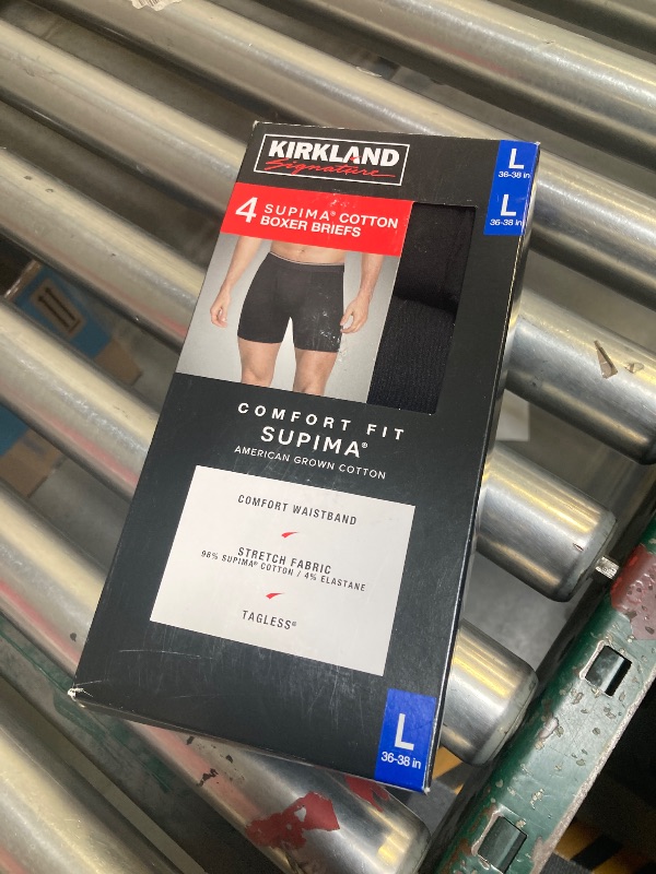 Photo 1 of Kirkland Signature Men's Boxer Brief Multicolor Pack, Large (Pack of 4)