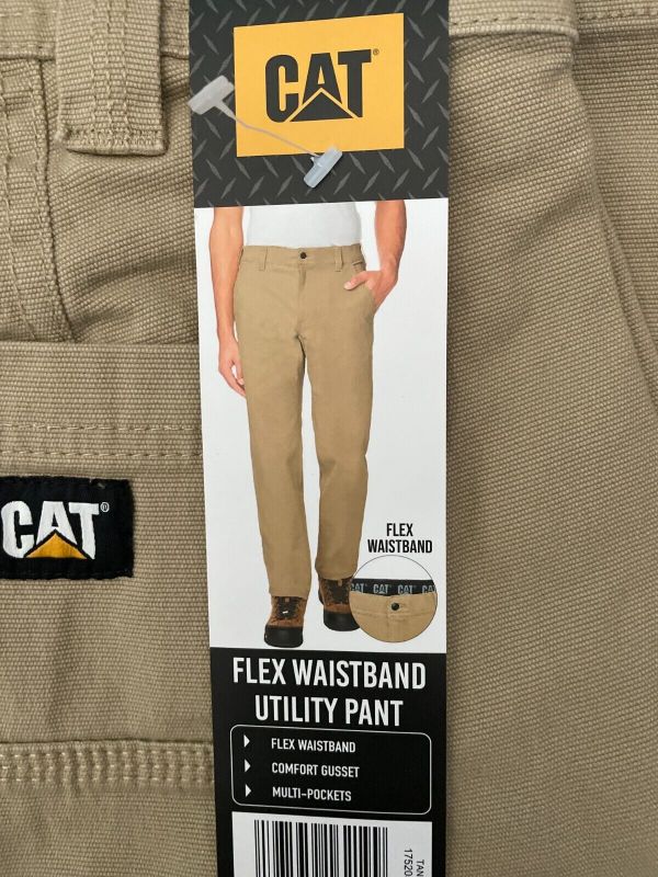 Photo 1 of Caterpillar Utility Pants Mens CAT Flex Size 38x32 Tan