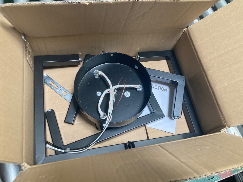 Photo 1 of ZGLAOJT 3-Lights Ceiling Light Fixture,Industrial Semi Flush Mount Chandelier,Ceiling Lighting for Kitchen Living Room Bedroom Farmhouse Hallway Foyer