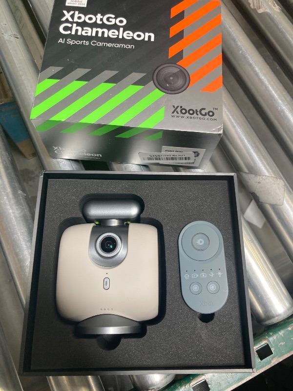 Photo 1 of XbotGo Chameleon AI Auto Sports Action Camera - 4K 60FPS Soccer Camera and Basketball Tracking Camera for Team Sports, Live Streaming, No Subscription, Works with iOS & Android (Pearl Grey)