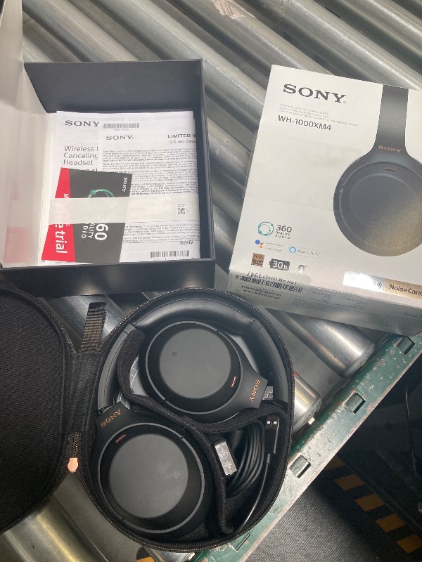 Photo 1 of Sony WH-1000XM4 Wireless Premium Noise Canceling Overhead Headphones with Mic for Phone-Call and Alexa Voice Control, Black WH1000XM4
