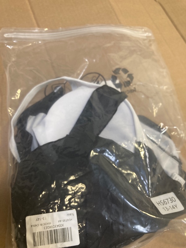 Photo 1 of ADIFUN Girls Swimsuit Size 13 Size 14 V Neck Adjustable Straps Black Bikini Set with Cover Up Skirt Bathing Suits for Teen Girl Size 12-14
