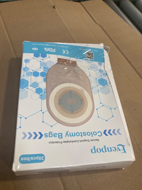 Photo 1 of Evenpop Colostomy Bags - Portable & Comfortable, 60 PCS Skin-Friendly Ostomy Bag for Kids/Adults, One Piece with Closure Colostomy Supplies, 20-65mm Cut-to-Fit, Easy to Use