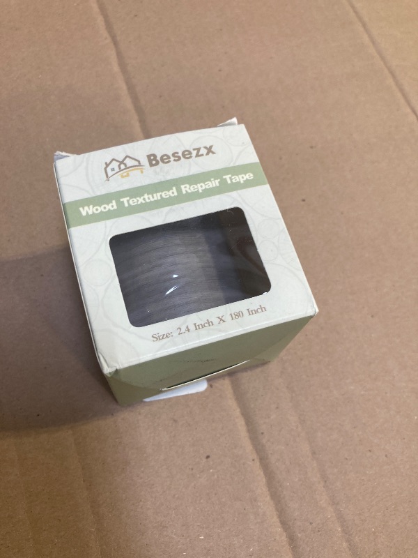 Photo 1 of Besezx Wood Grain Tape, 2.4" X15', Self Adhesive Wood Grain Repair Patch for Tables, Chairs, DIY,Baseboards, Doors, Windows, Floors and Furniture Renovation.?Gray?