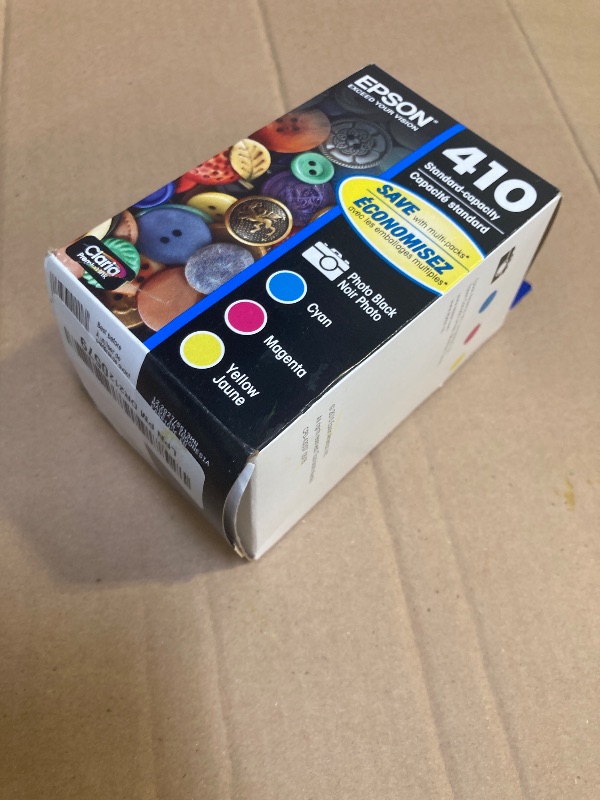 Photo 1 of EPSON 410 Claria Premium Ink Standard Capacity Photo Black & Color Combo Pack (T410520-S) Works with Expression Premium XP-530, XP-630, XP-640, XP-7100, XP-830