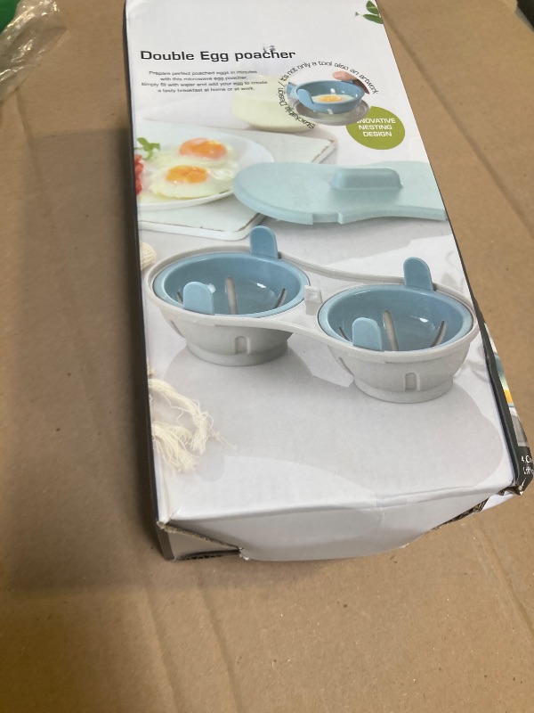 Photo 1 of Egg Poacher Microwavable, Egg Steam with Measure Cup Dishwashable, Egg Maker Poached Egg Steamer Kitchen Gadget