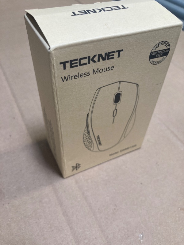 Photo 1 of TECKNET Bluetooth Mouse, 4800 DPI Wireless Mouse, 2-Year Battery 6 Adjustable DPI, 6 Buttons Compatible with Laptop/Windows/Computer - Black
