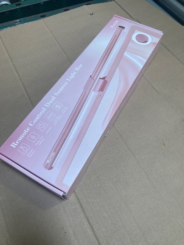 Photo 1 of Quntis Pink Monitor Light Bar with Remote, Eye-Care No Glare, Space Saving Computer Desk Lamp As Gifts for Girls, Stepless Dimming, Modern Aesthetic Desk Light Bar for Home Office Gaming Reading
