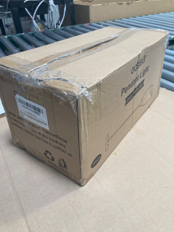 Photo 1 of EDISHINE Pendant Light, Hand Blown Hanging Light Fixture, Adjustable Brushed Nickel Rods, Blue Glass Pendant Lighting for Kitchen Island, Sink, Bathroom, Dining Room