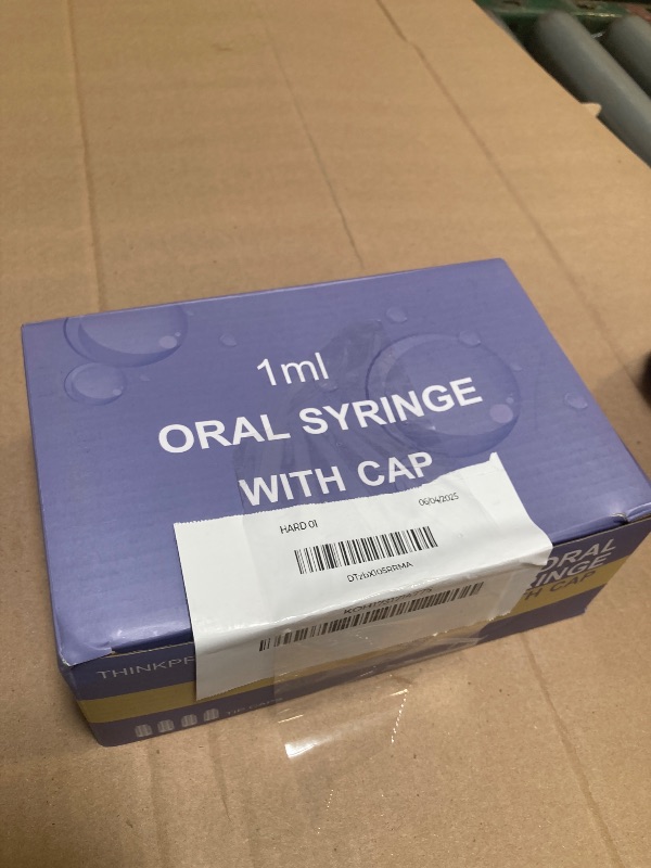 Photo 1 of 50 Pcs 1ml Syringes with Caps Oral Dispenser Individually Sterile Warpped for Medicine Dropper, Colostrum Collect Feeding Pets, Liquid