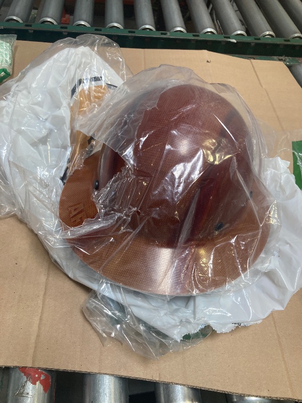 Photo 1 of AFP Natural Tan Type I Class G Kevlar Fiber Glass Full Brim Hard Hat | 6 Point Ratchet Suspension | Standard | Low Voltage 2,200V | Cascos de Fibra de Vidrio | Construcción | OSHA & ANSI/ISEA Z89.1