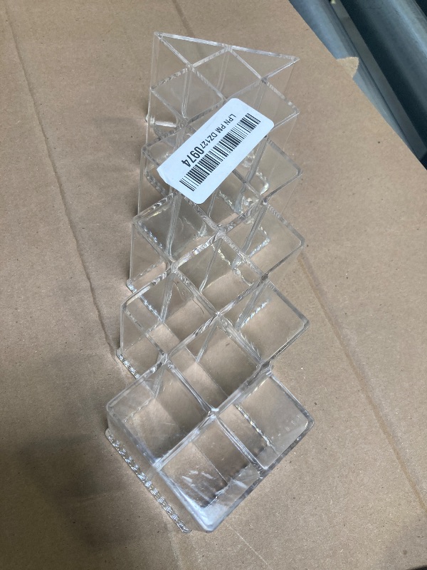 Photo 1 of  Acrylic Lipstick Holder Organizer Slots Clear Lip Gloss Holder Organizers Stackable Fish Shape Lipsticks Tower Lipstick Case Display Stand Storage Box for Makeup Cosmetic Vanity drawer