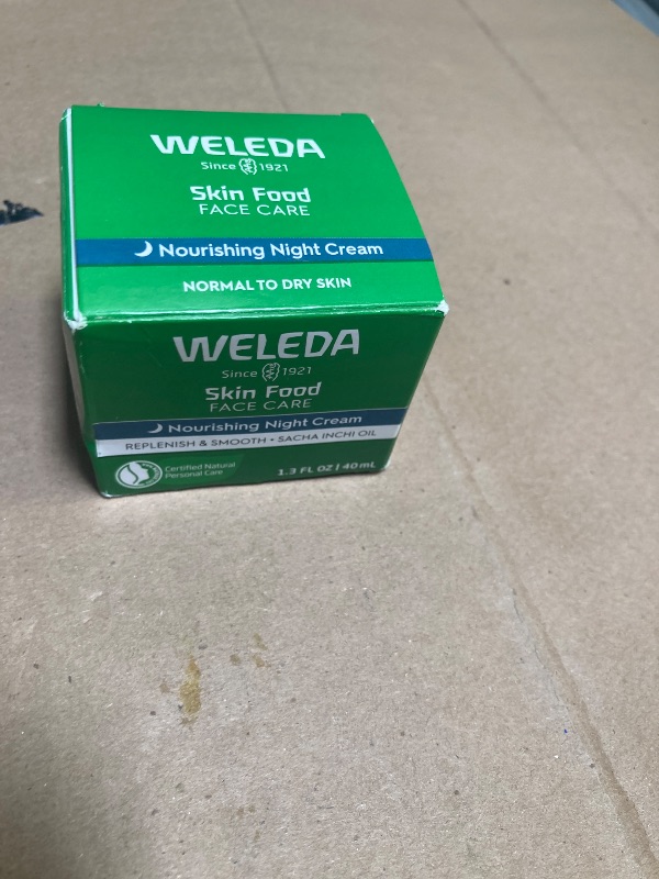 Photo 1 of Weleda Skin Food Face Care Nourishing Night Cream, 1.3 Fluid Ounce, Plant Rich Moisturizer with Sacha Inchi Oil, Cica and Squalane