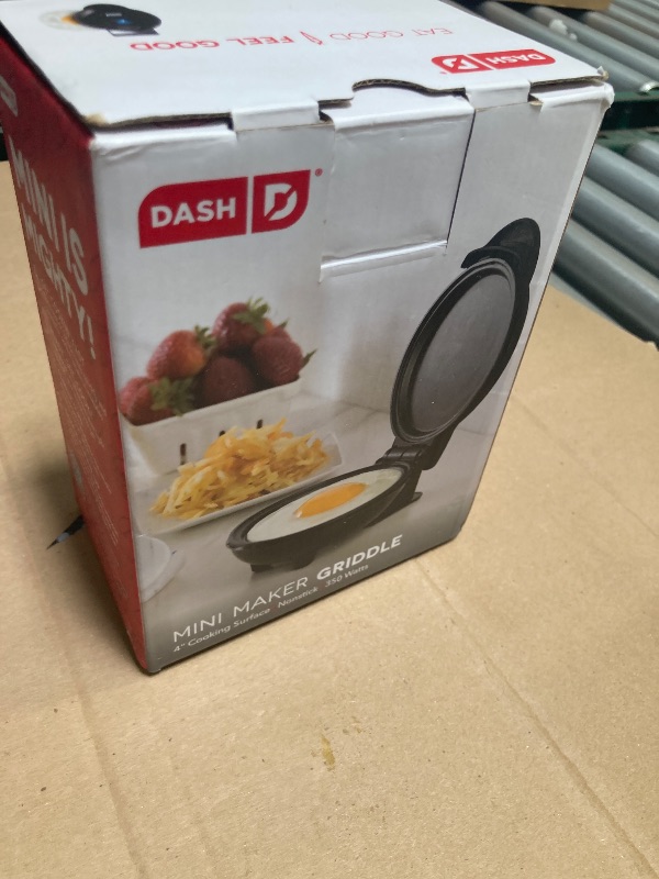 Photo 1 of DASH Mini Maker Electric Round Griddle for Individual Pancakes, Cookies, Eggs & other on the go Breakfast, Lunch & Snacks with Indicator Light + Included Recipe Book - Black