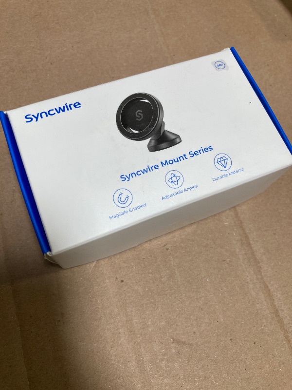 Photo 1 of SYNCWIRE MagSafe Car Mount - Flexible Rotation Magnetic Phone Holder for Dash, Strong Magnets, Universal Compatible iPhone, Samsung, Pixel - MagSafe Car Accessories