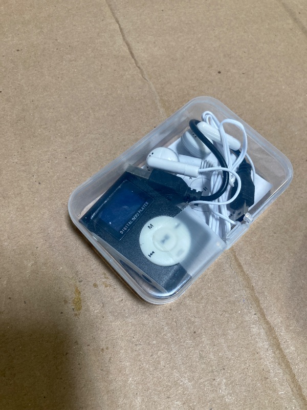 Photo 1 of MP3 Player, Portable MP3 Music Player with Back Clip and LCD Mini Screen for Sports, Support 32G Memory Card (Black)