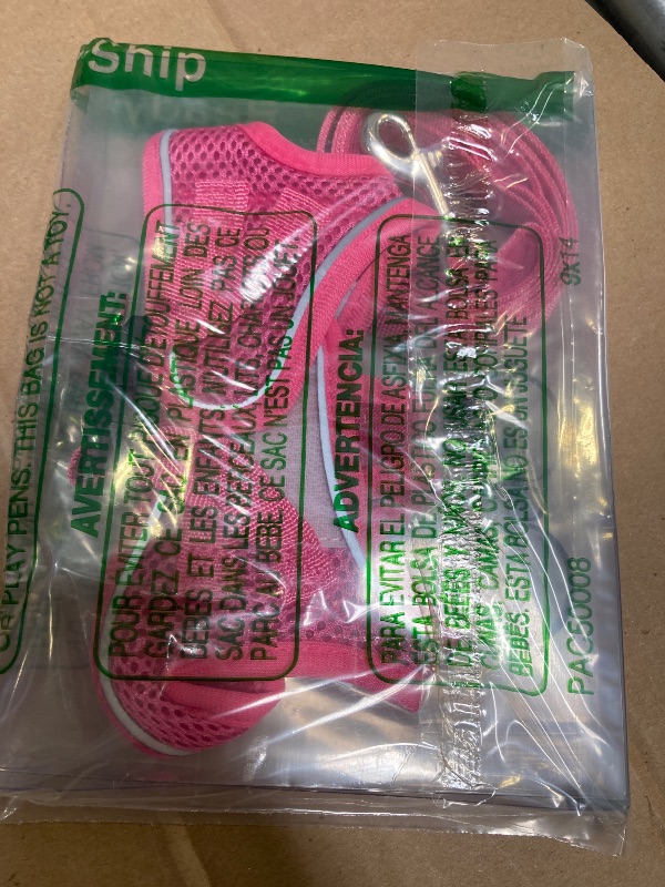 Photo 1 of Cat Vest Harness and Leash Set for Walking Escape Proof, Adjustable Kitten Harness Breathable Mesh with Reflective Strips Harness for Kitty Puppy Bunny (Pink,S)