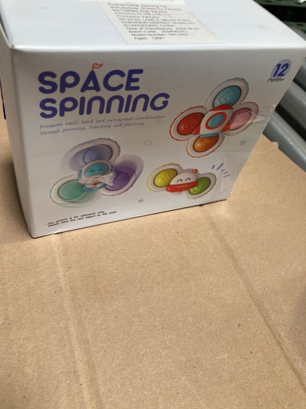 Photo 1 of LZZAPJ Sensory Toys for Toddlers 1-3, Suction Cup Spinning Top, Baby Gifts Idea for Boy & Girl Toddler 3pcs Suction Cup Spinner Toy for 12-18 Months (Spaceship Series)