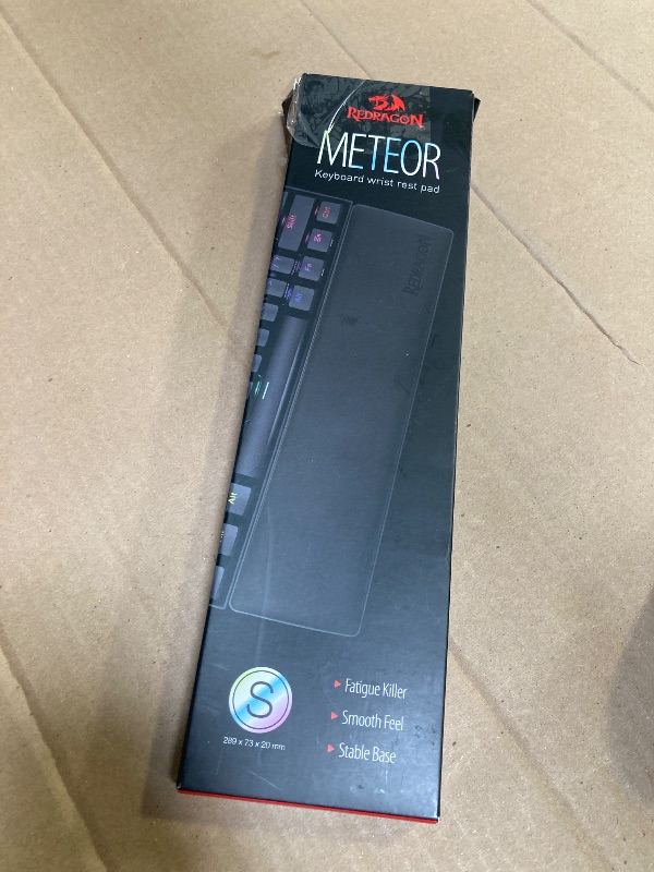 Photo 1 of Redragon P035 Meteor S Computer Keyboard Wrist Rest Pad, Ergonomic Soft Memory Foam Wrist Support w/Anti-Slip Rubber Base, 60% 61 Keys Compact Size 11.38 x 2.87 in, 0.78 inch (20mm) Height, Black