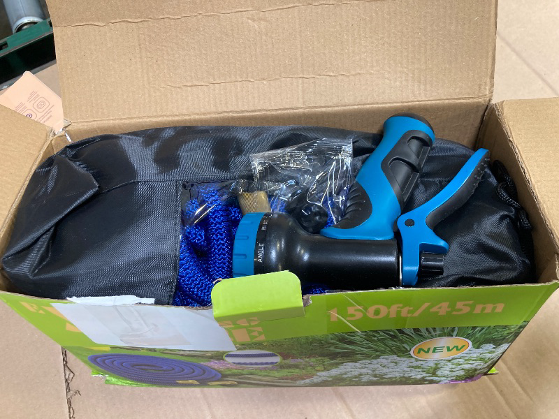 Photo 1 of Expandable Garden Hose 150 ft with 10 Function Spray Nozzle - New Patented Water Hose with 40 Layers of Innovative Nano Rubber - Lightweight, Durable, Flexible, 150ft Retractable Stretch Hose