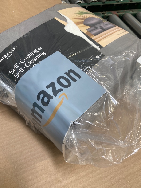 Photo 1 of Miracle Made Luxe Cooling Bed Sheets - Stone - 4 Piece - 300-Thread-Count Clean & Cool Silver Infused Bed Sheets for Sensitive Skin - Ultra-Breathable Bedding