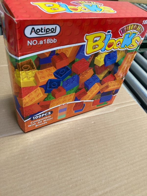 Photo 1 of aotipol Building Blocks for Kids Toddlers Including a Baseplate, 101-piece Large Classic Building Bricks Set for Kids of All Ages, Basic STEM Toys Gift, Compatible with All Major Brands