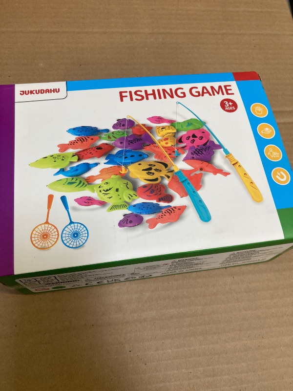 Photo 1 of JUKUDAHU Magnet Fishing Toys Game for Kids 3 4 5 6 7 8 Years Old - Pool Toys, Bath Toys for Toddlers, Pole Rod Net, Floating Fish Toys, Outdoor Party Toys for Boys Girls Kids Age 3-8 8-12 Year Old