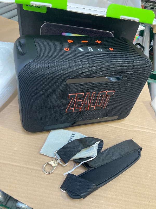 Photo 1 of ZEALOT 120W Bluetooth Speaker, Wireless Speakers IPX6 Waterproof Loud Bluetooth Subwoofer Speaker with LED Light, 40H Playtime, Custom EQ, Portable Wireless Stereo Paired Speakers for Outdoor, Party