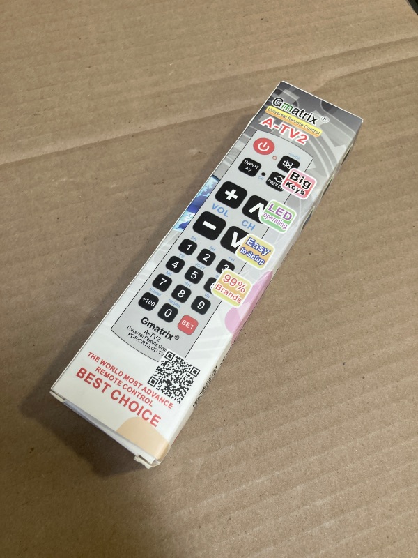 Photo 1 of Gmatrix Big Button Universal Remote Control - Retail Packaging (U-43)
