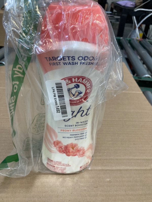 Photo 1 of ARM & HAMMER Light In-Wash Scent Booster, No Heavy Perfumes, No Dyes, No Parabens, Peony Blossom Scent, 24 Oz