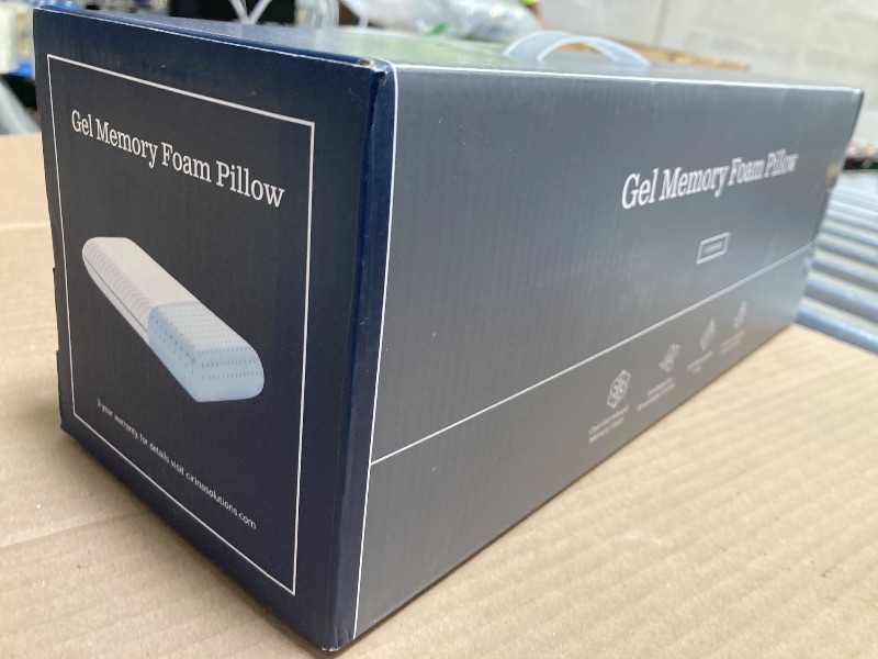 Photo 1 of WEEKENDER Gel Memory Foam Pillow - Standard Size - 1-Pack - Medium Plush Feel - Neck & Shoulder Support - For Back, Side, & Stomach Sleepers - Home, Hotel, & Hospital Essentials