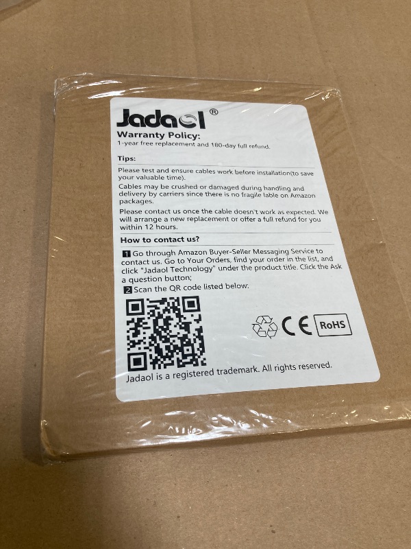Photo 1 of Jadaol Cat 6 Ethernet Cable 50 ft, Outdoor & Indoor 10Gbps Support Cat8 Cat7 Network, Flat RJ45 Internet LAN Computer Patch Cable for Router, Modem, Switch, Gaming Consoles, Streaming Devices, White