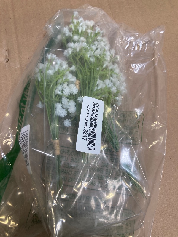 Photo 1 of Veryhome 30PCS Fake Babys Breath Flowers Artificial White Flowers Gypsophila DIY Floral Bouquets Arrangement Wedding Home Decor