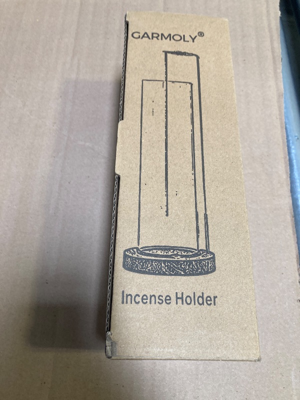 Photo 1 of Incense Holder for Sticks, Anti-Ash Flying Incense Burner with 30 Incense Sticks, Detachable Glass Ash Catcher (Wood, Brown)