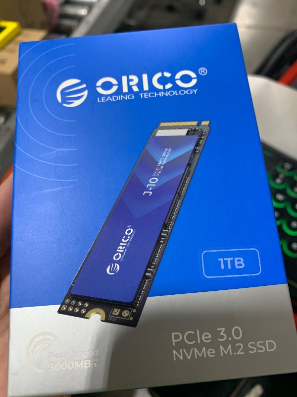 Photo 1 of ORICO NVMe SSD 1TB M.2 with Heatsink, Up to 3100MB/s PCIe Gen3x4 2280 Internal Solid State Drive, SLC Cache 3D NAND, Compatible with Laptop and PC Desktops -J10