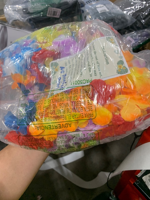 Photo 1 of Moon Boat 60PCS Hawaiian Luau Leis Party Decorations Supplies Set - Tropical Tiki Flowers Necklaces + Bracelets + Hair Clips Bulk Summer Pool Birthday Decor Favors