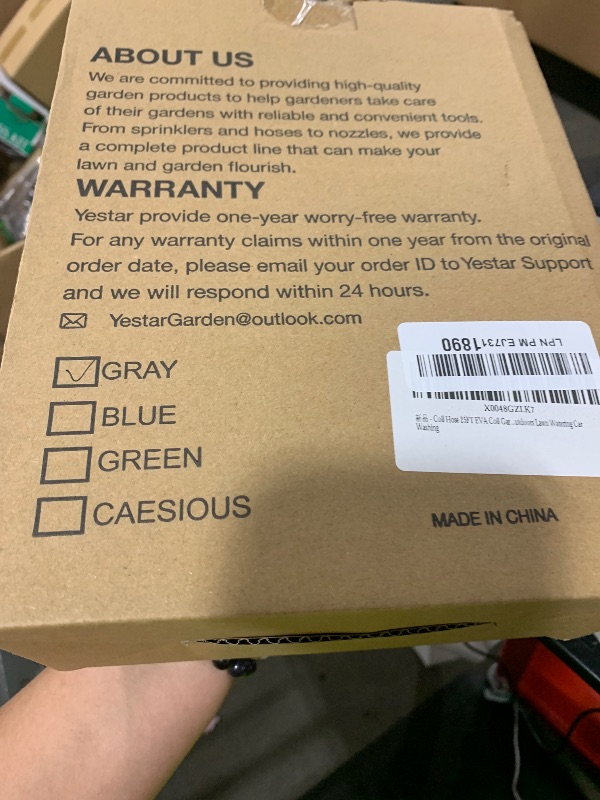 Photo 1 of Coil Hose 25FT EVA Coil Garden Hose With 3/4'' Brass Connector Coiled Water Hose Lightweight And No Kink Includes 7 Patterns Spray Nozzle For Outdoors Lawn Watering Car Washing