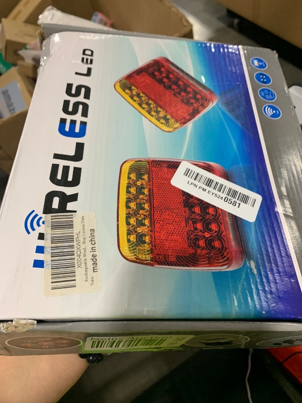 Photo 1 of Rechargeable Wireless Trailer Lights, Waterproof Magnetic Trailer Lights Portable LED Wireless Tow Lights for RV Trucks Boat Camper Caravan with Reflectors Turn Signal Position Stop License Plate
