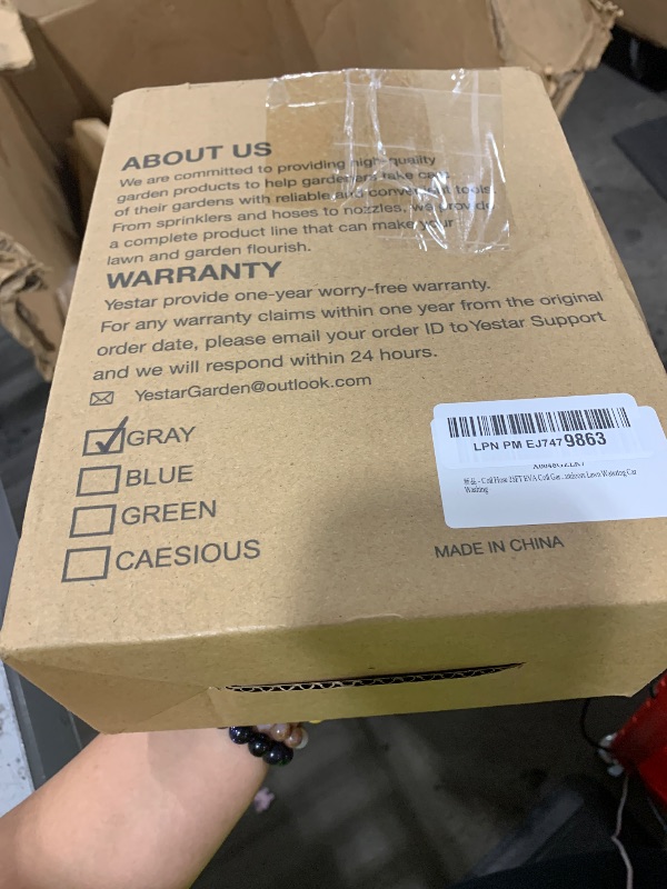 Photo 1 of Coil Hose 25FT EVA Coil Garden Hose With 3/4'' Brass Connector Coiled Water Hose Lightweight And No Kink Includes 7 Patterns Spray Nozzle For Outdoors Lawn Watering Car Washing