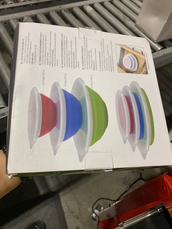 Photo 1 of Progressive Prepworks Thinstore Collapsible Prep/Storage Bowls with Lids - Set of 3