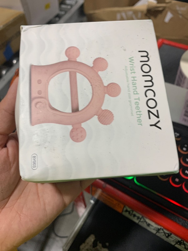 Photo 1 of Momcozy Baby Teether Toys | Silicone Teether for 0-12 Months | Baby Teething Relief | Pink